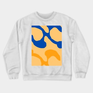 Abstract swirl gold and blue pattern Crewneck Sweatshirt